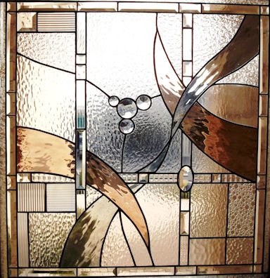 Art Deco Stained Glass Panels Version 8