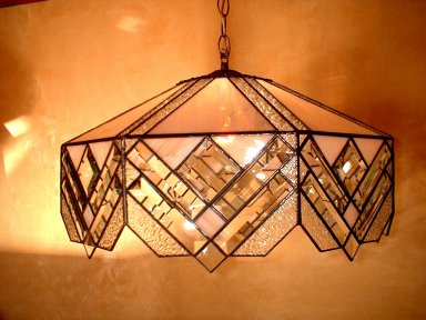 SGBYR-100 Bevelled Stained Glass Pendants