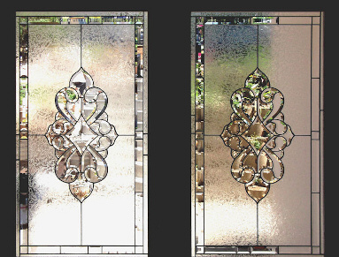 Bevelled Stained Glass Panel Version 7