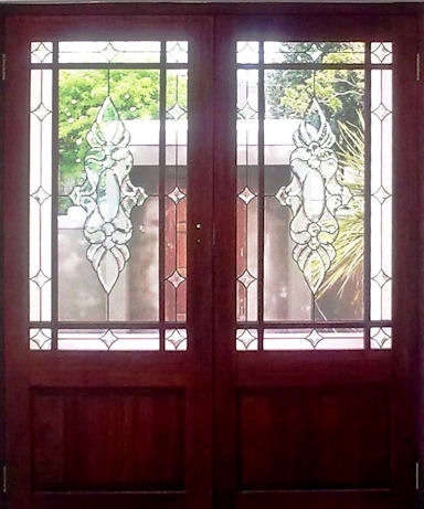 Bevelled Stained Glass Panel Version 9