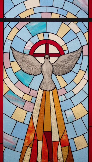 Church Stained Glass Panel Version 3