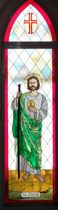 St Jude Stained Glass Panel